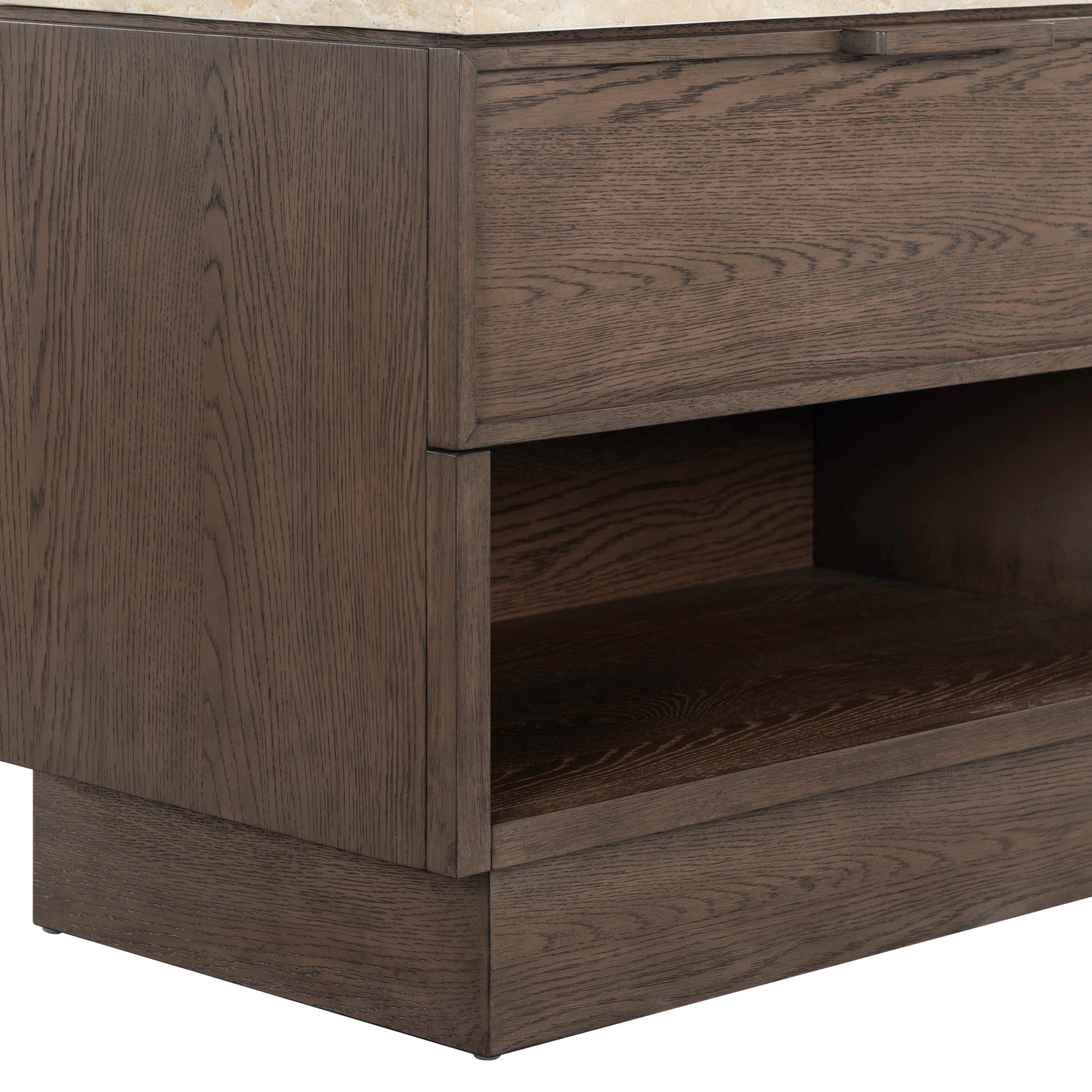 DARK BROWN OAK / TRAVERTINE