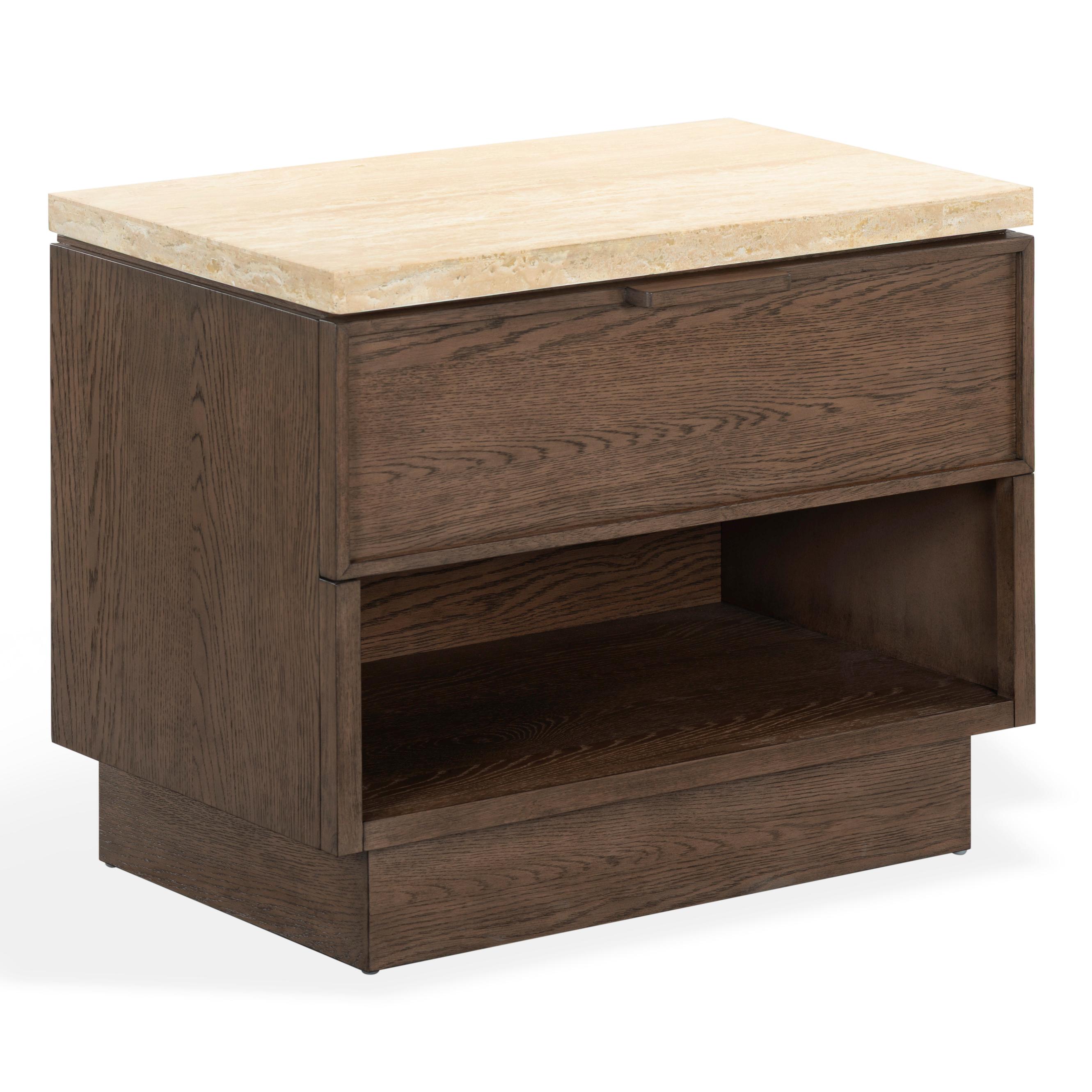 DARK BROWN OAK / TRAVERTINE