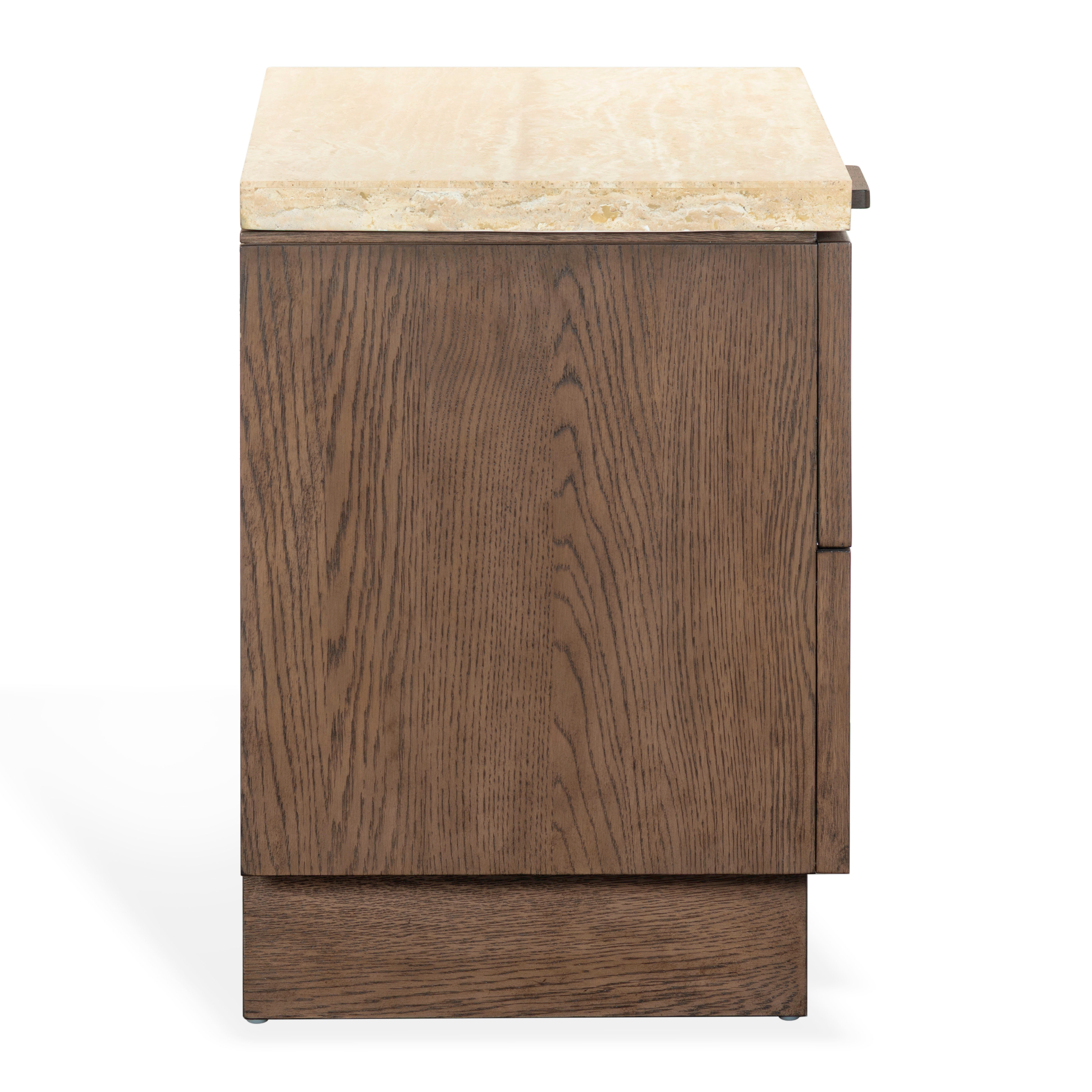 DARK BROWN OAK / TRAVERTINE