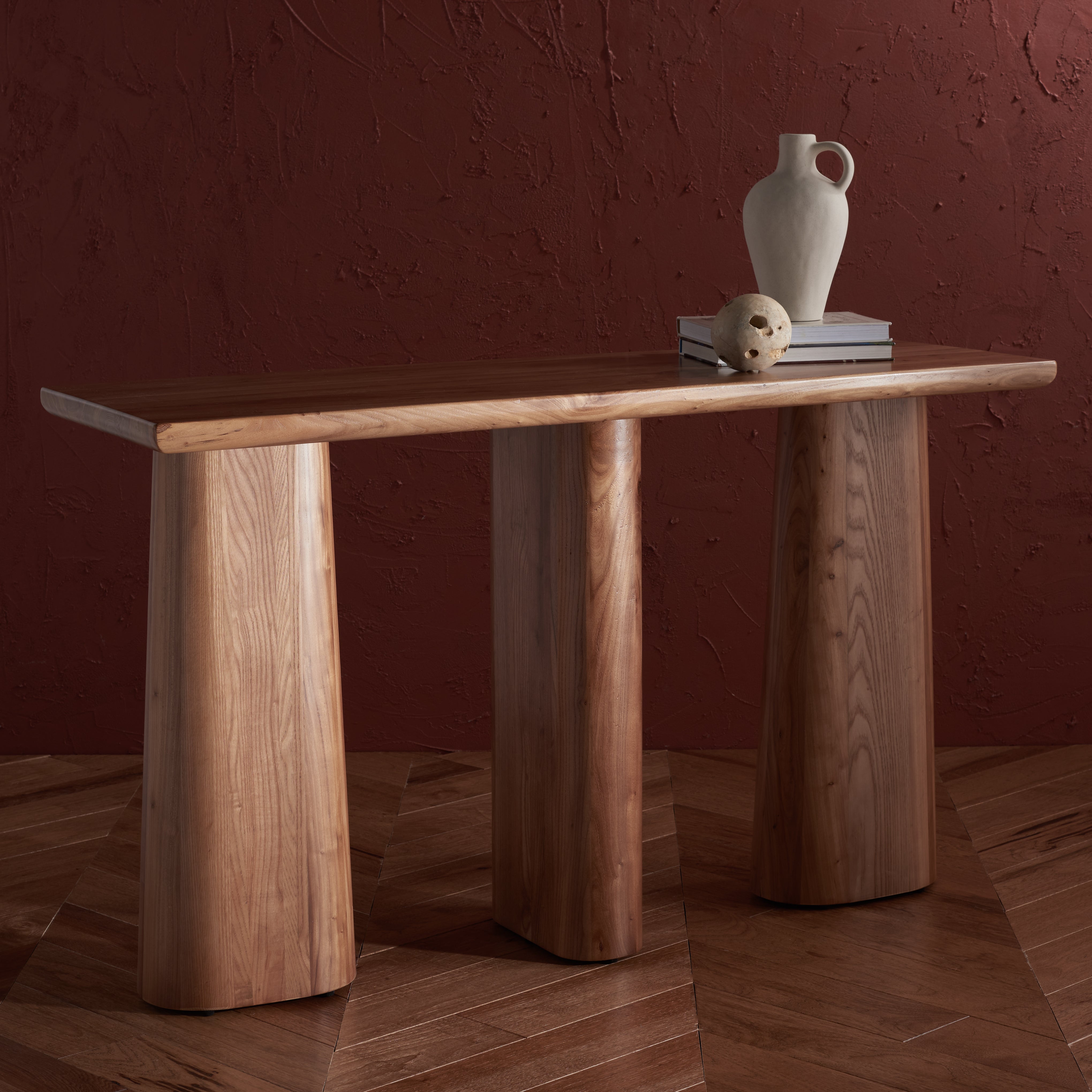 Safavieh Couture Ryllae Elm Wood Console Table, SFV2303 - Natural