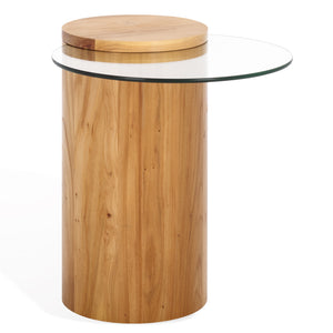 Safavieh Couture Tasharose Wood & Glass Accent Table, SFV2314