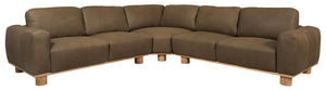 Safavieh Couture Ellyn Leather L-Shaped Sectional, SFV2411