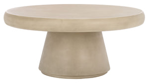 Safavieh Couture Hayleen Round Concrete Coffee Table, SFV2603