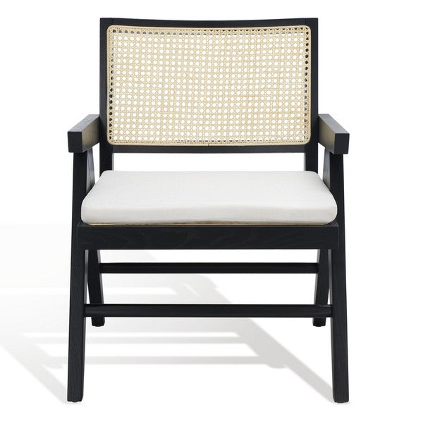 Safavieh Couture Colette Rattan Accent Chair, SFV4135 - Black / Natural