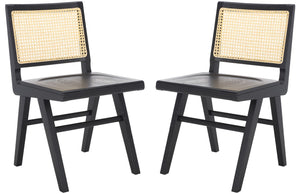 Safavieh Couture Hattie French Cane Wood Seat Dining Chair(Set of 2), SFV4153