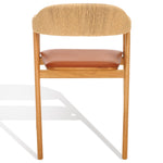 Safavieh Couture Eamon Leather And Cane Dining Chair, SFV4203