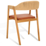 Safavieh Couture Eamon Leather And Cane Dining Chair, SFV4203