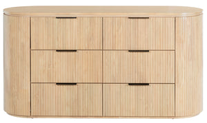 Safavieh Couture Rikki Fluted 6 Drawer Dresser, SFV4250