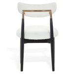 Marisol Boucle Dining Chair – WHITE / BLACK