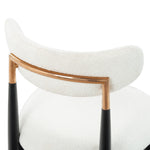 Marisol Boucle Dining Chair – WHITE / BLACK