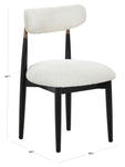 Marisol Boucle Dining Chair – WHITE / BLACK