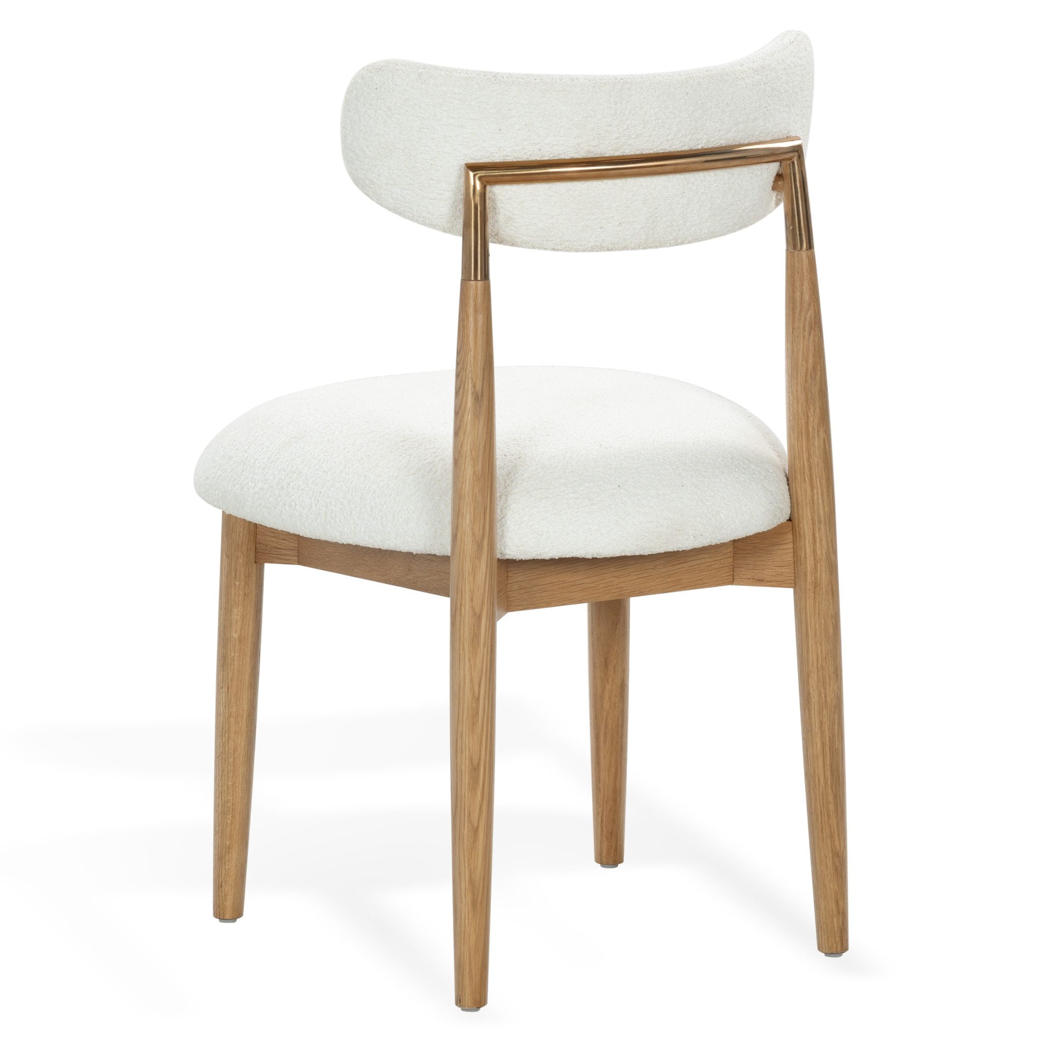 Marisol Boucle Dining Chair – WHITE / NATURAL