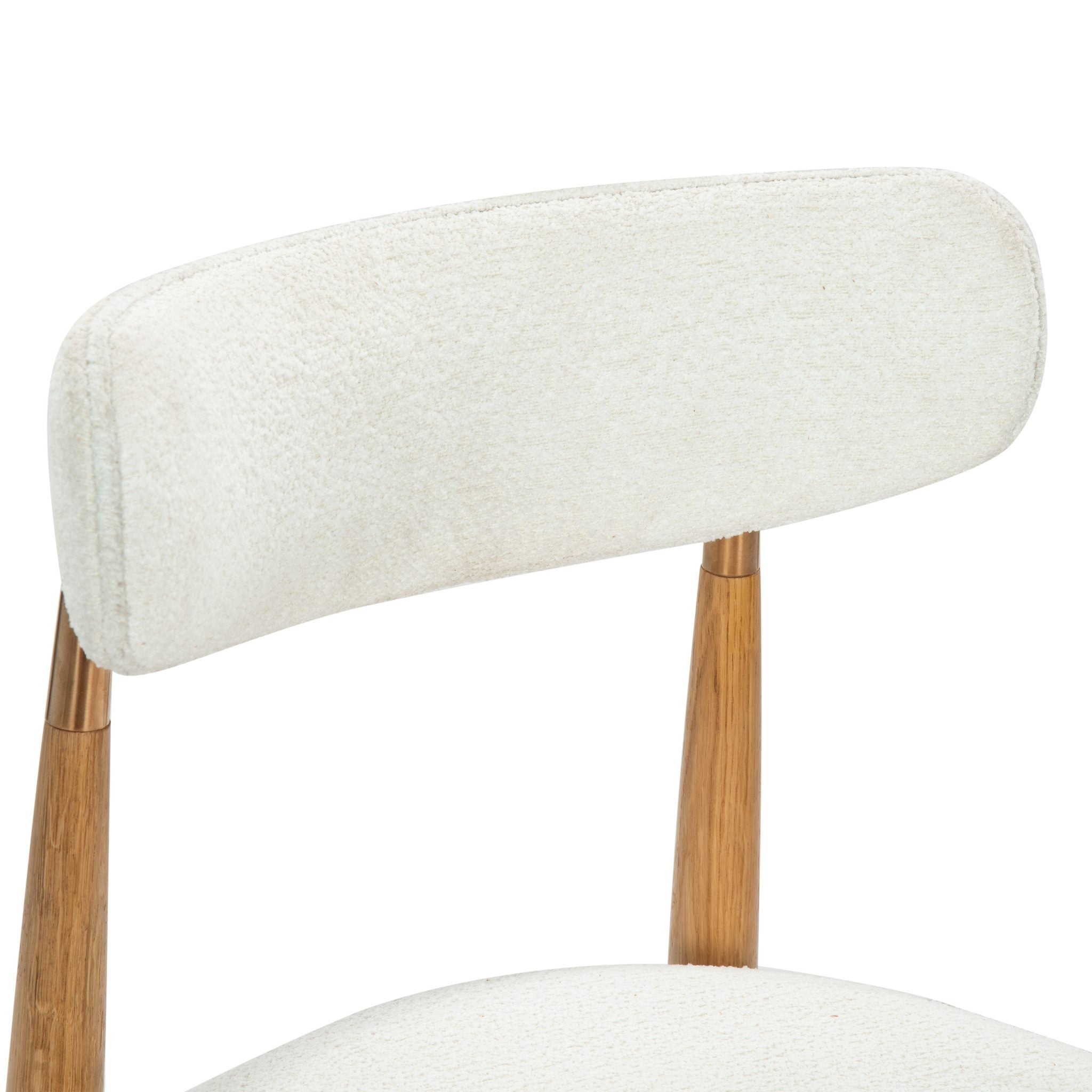 Marisol Boucle Dining Chair – WHITE / NATURAL