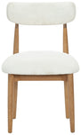 Marisol Boucle Dining Chair – WHITE / NATURAL