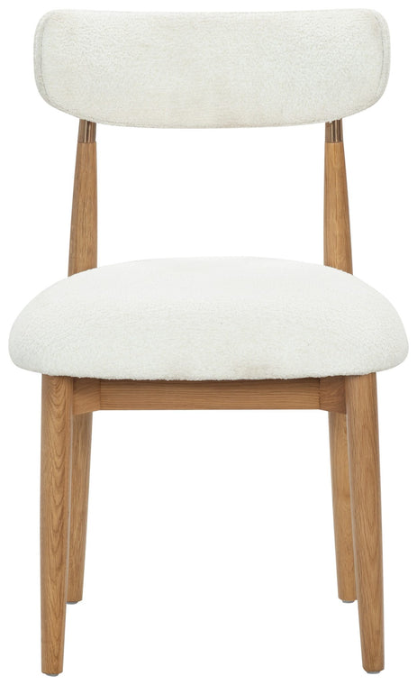 Marisol Boucle Dining Chair – WHITE / NATURAL