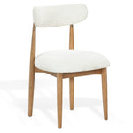 Marisol Boucle Dining Chair – WHITE / NATURAL