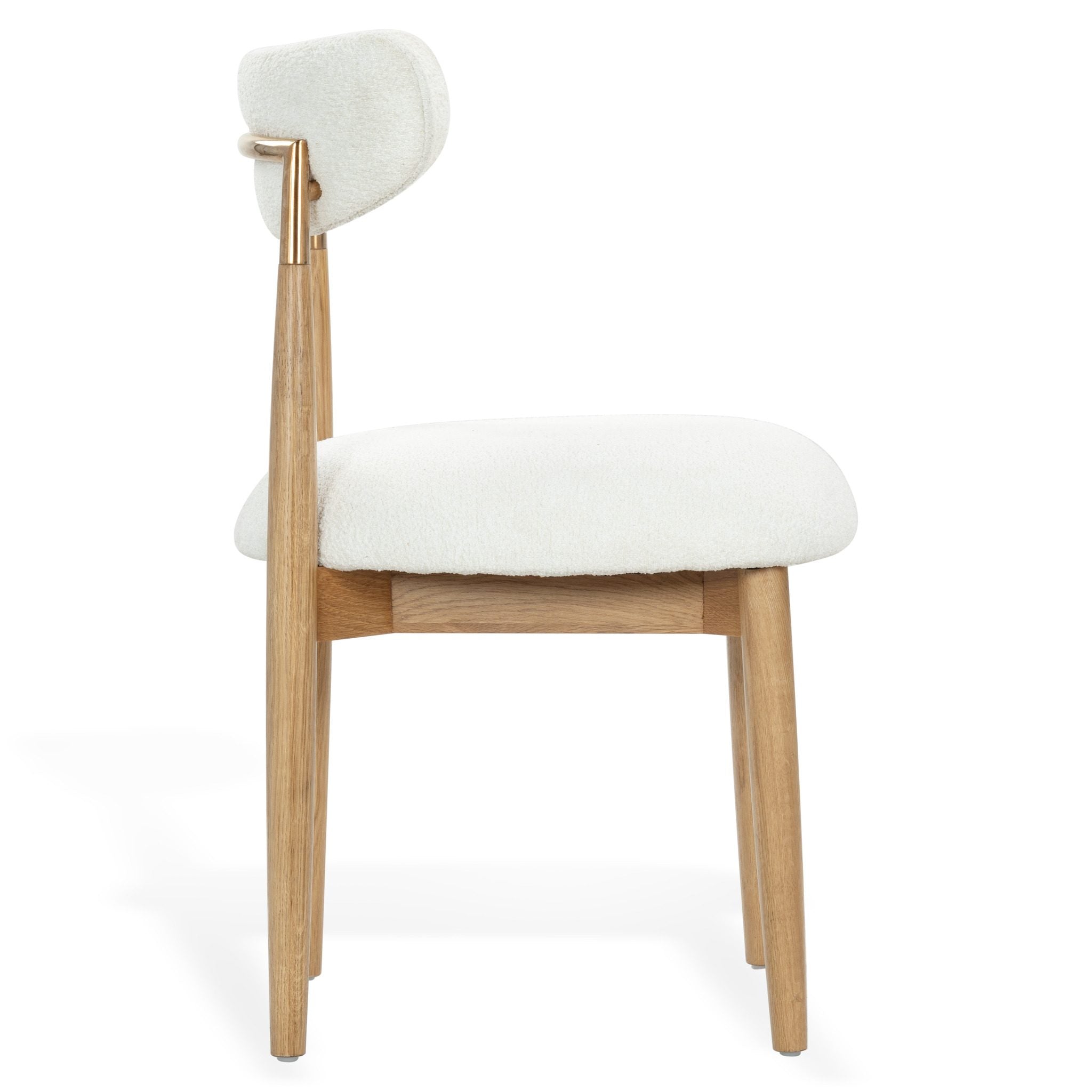 Marisol Boucle Dining Chair – WHITE / NATURAL