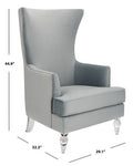 Safavieh Couture Geode Modern Wingback Chair - Light Silver