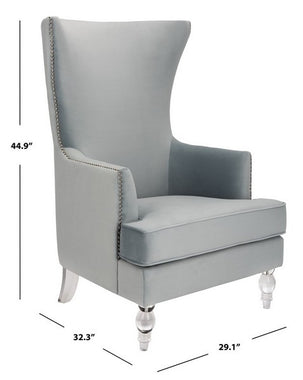 Safavieh Couture Geode Modern Wingback Chair - Light Silver