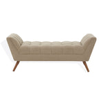 Safavieh Couture Damian Tufted Bench - Brown / Dark Brown