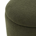 Safavieh Couture Mariabella Boucle Storage Ottoman - Olive Green / Natural