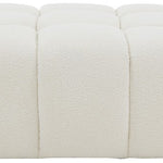 Safavieh Couture Petryna Boucle Tufted Cocktail Ottoman, SFV4823 - Ivory