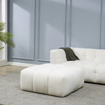 Safavieh Couture Petryna Boucle Tufted Cocktail Ottoman, SFV4823 - Ivory