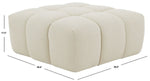 Safavieh Couture Petryna Boucle Tufted Cocktail Ottoman, SFV4823 - Cream