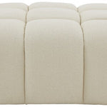 Safavieh Couture Petryna Boucle Tufted Cocktail Ottoman, SFV4823 - Cream