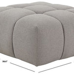 Safavieh Couture Petryna Boucle Tufted Cocktail Ottoman, SFV4823 - Grey