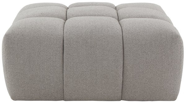 Safavieh Couture Petryna Boucle Tufted Cocktail Ottoman, SFV4823 - Grey