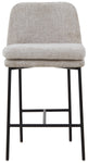 Safavieh Couture Tamarie Chenille Counter Stool, SFV4836 - Light Grey / Black
