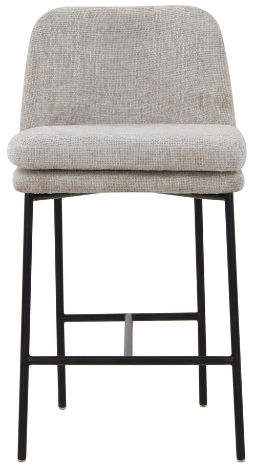 Safavieh Couture Tamarie Chenille Counter Stool, SFV4836 - Light Grey / Black