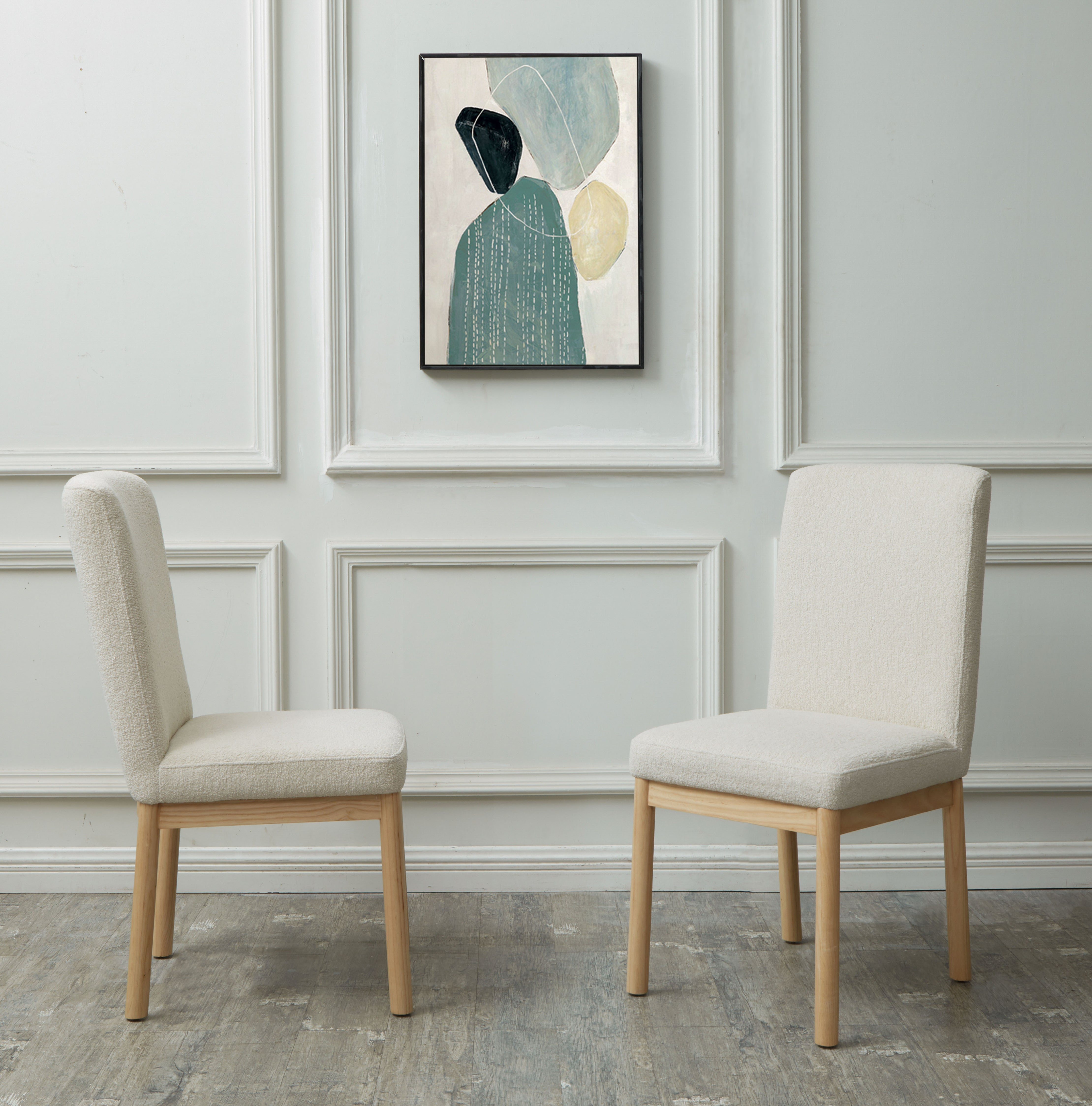 Safavieh Couture Halcy Boucle Dining Chair, SFV4837 - Cream / Natural