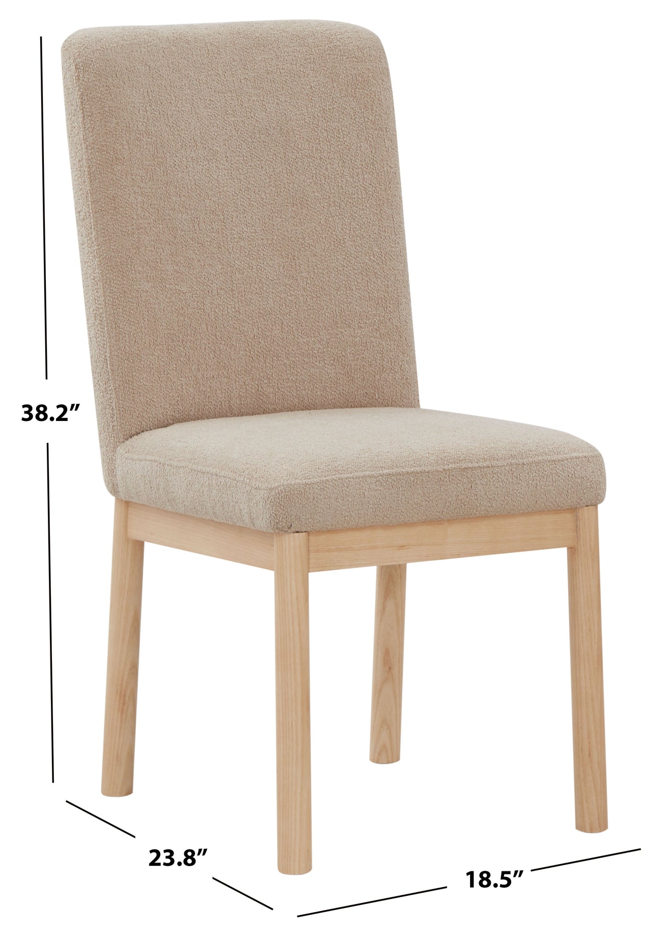 Safavieh Couture Halcy Boucle Dining Chair, SFV4837 - Oatmeal / Natural