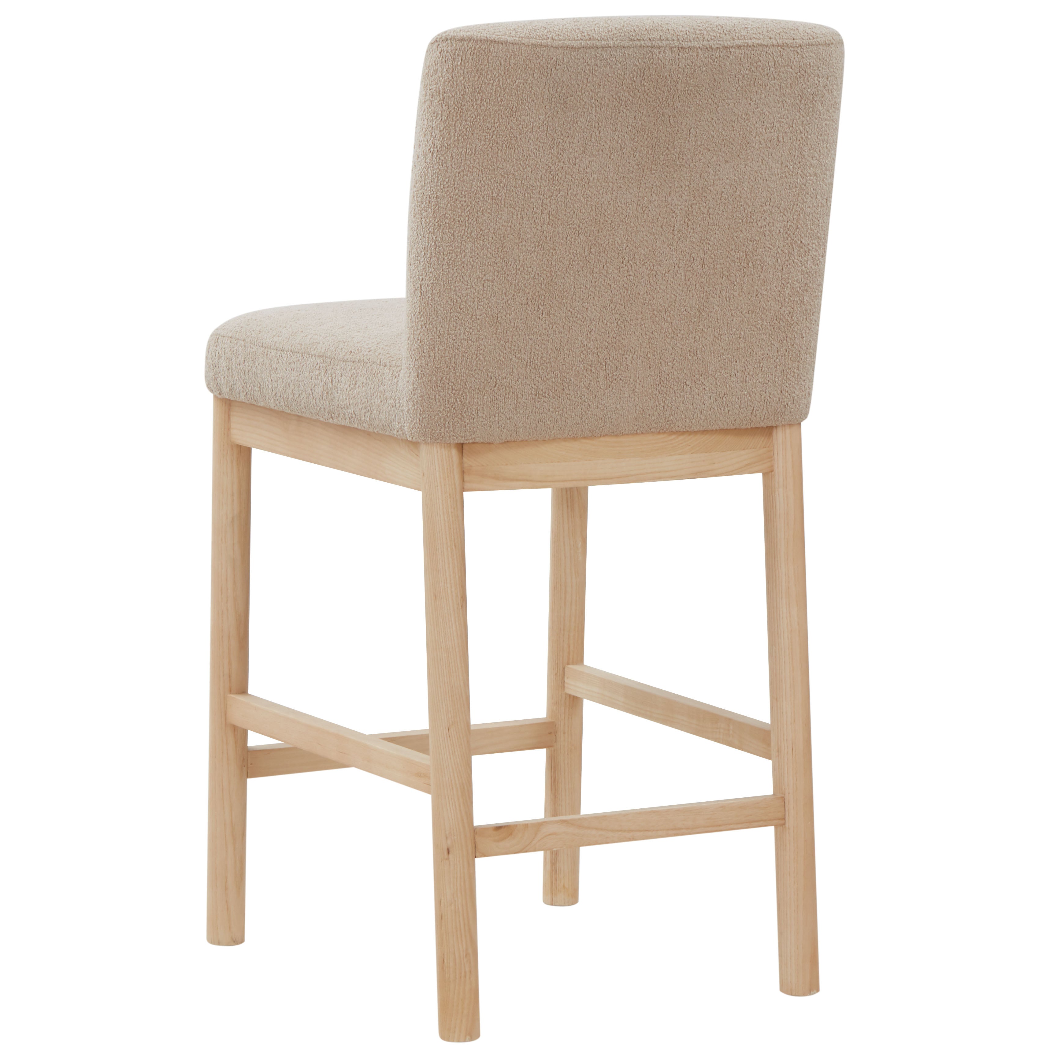 Safavieh Couture Halcy Boucle Counter Stool, SFV4838 - Oatmeal / Natural