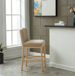 Safavieh Couture Halcy Boucle Counter Stool, SFV4838 - Oatmeal / Natural