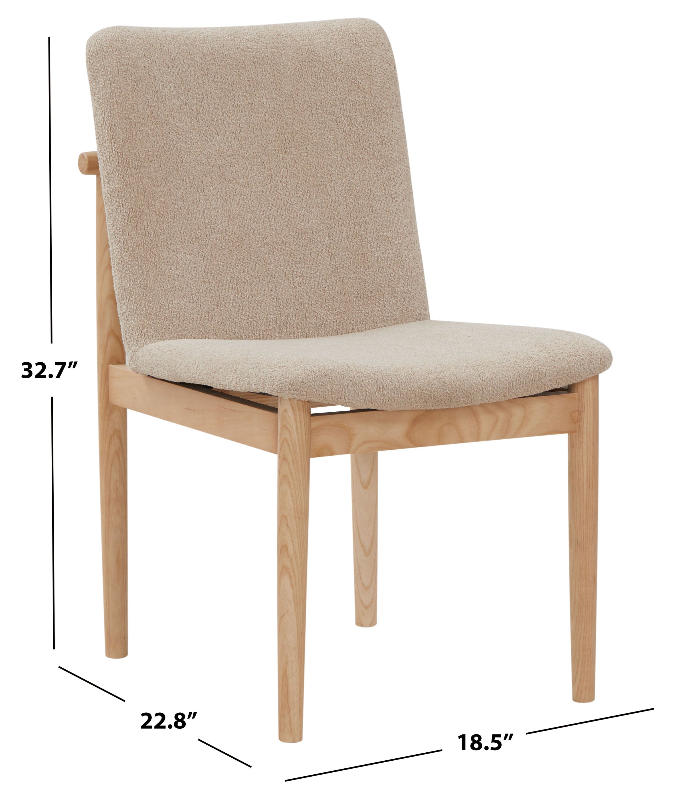 Safavieh Couture Abriella Boucle Dining Chair, SFV4841 - Oatmeal / Natural
