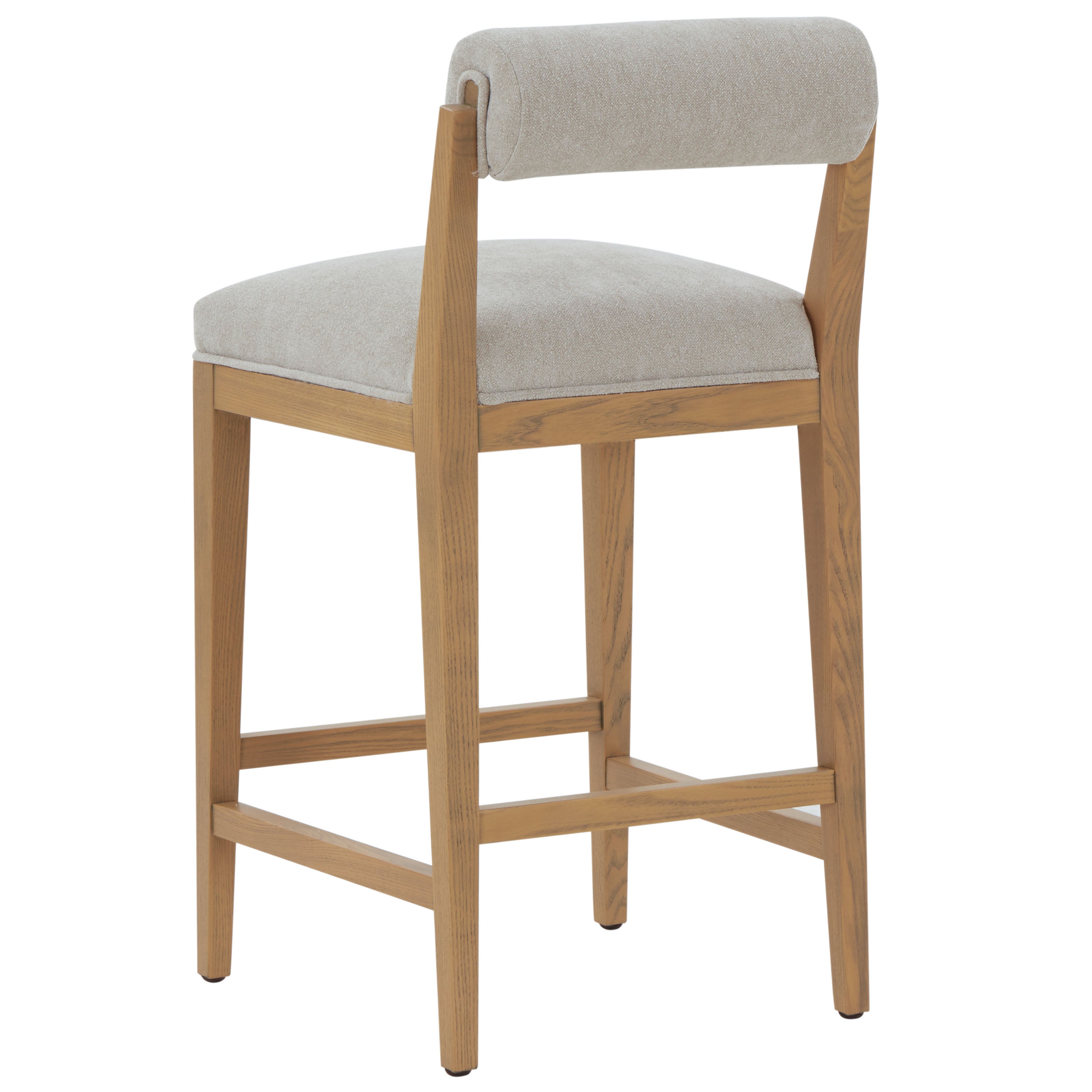 Safavieh Couture Oaklie Rolled Back Counter Stool, SFV4851 - Taupe / Natural