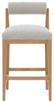 Safavieh Couture Oaklie Rolled Back Counter Stool, SFV4851 - Taupe / Natural