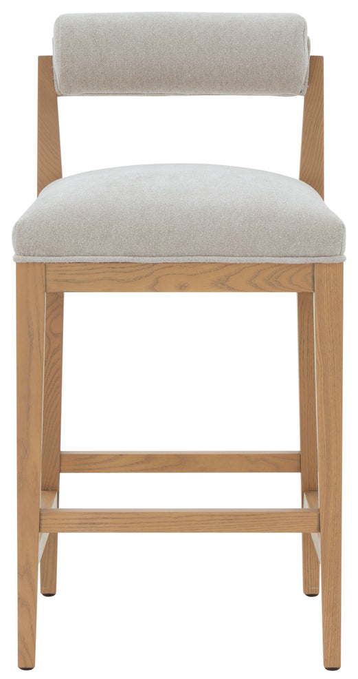 Safavieh Couture Oaklie Rolled Back Counter Stool, SFV4851 - Taupe / Natural