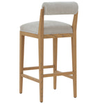 Safavieh Couture Oaklie Rolled Back Barstool, SFV4852 - Taupe / Natural
