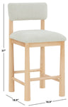 Safavieh Couture Wrenley Boucle Counter Stool, SFV4865 - Taupe / Natural