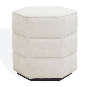 Safavieh Couture Rosaria Chenille Hexagon Ottoman, SFV4875