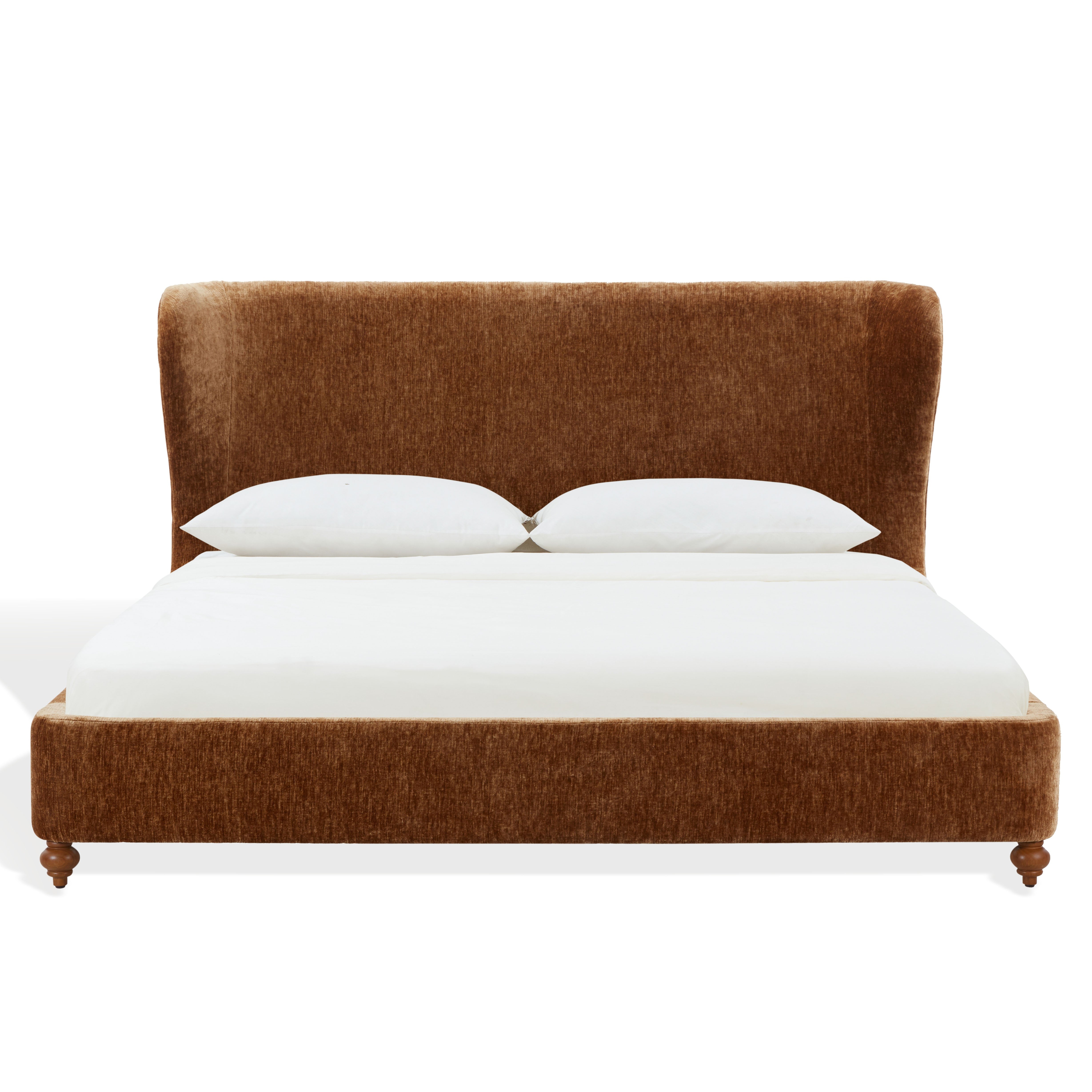 Lakelyn Chenille Wingback Bed – AMBER