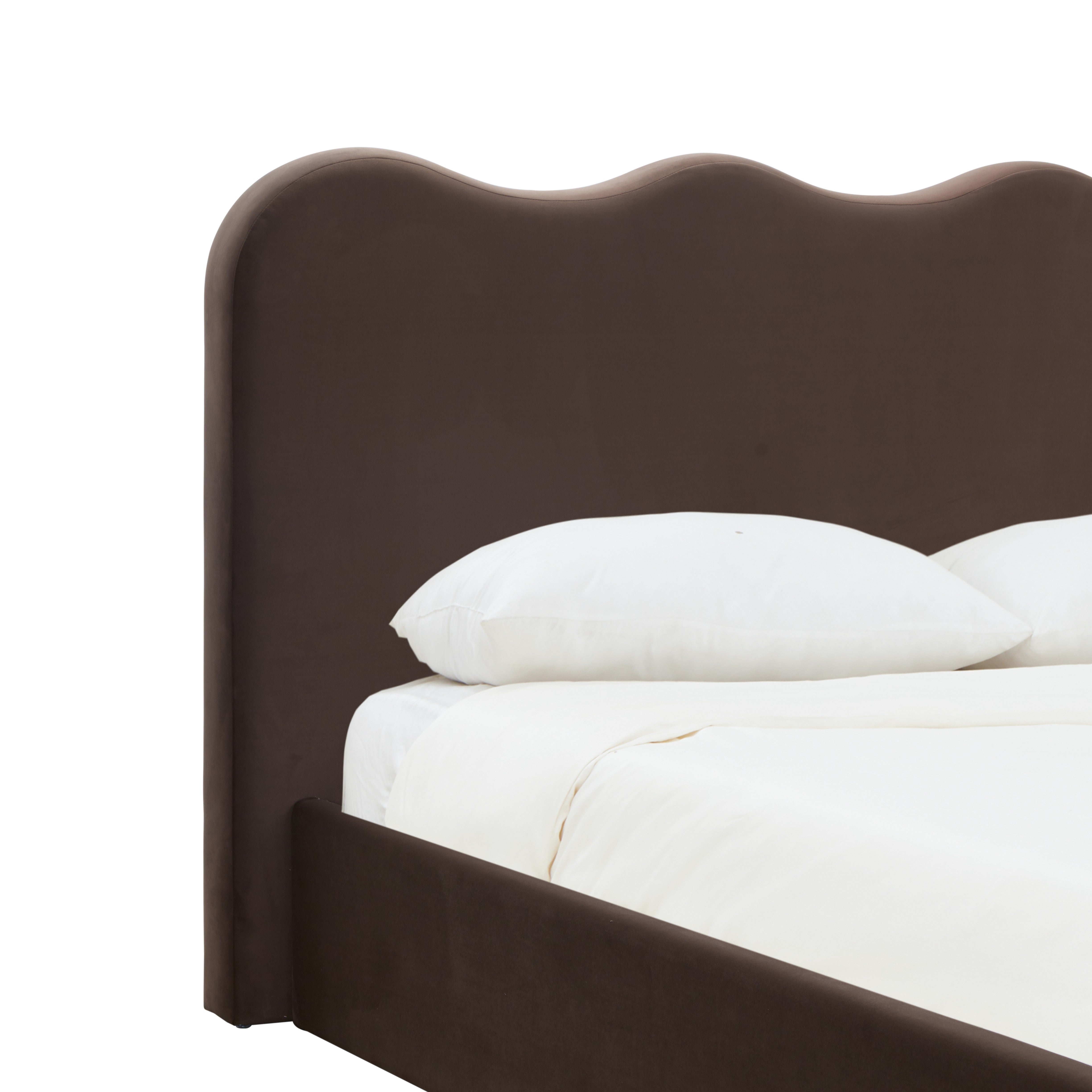 Bellabrynne Scalloped Bed – DARK BROWN