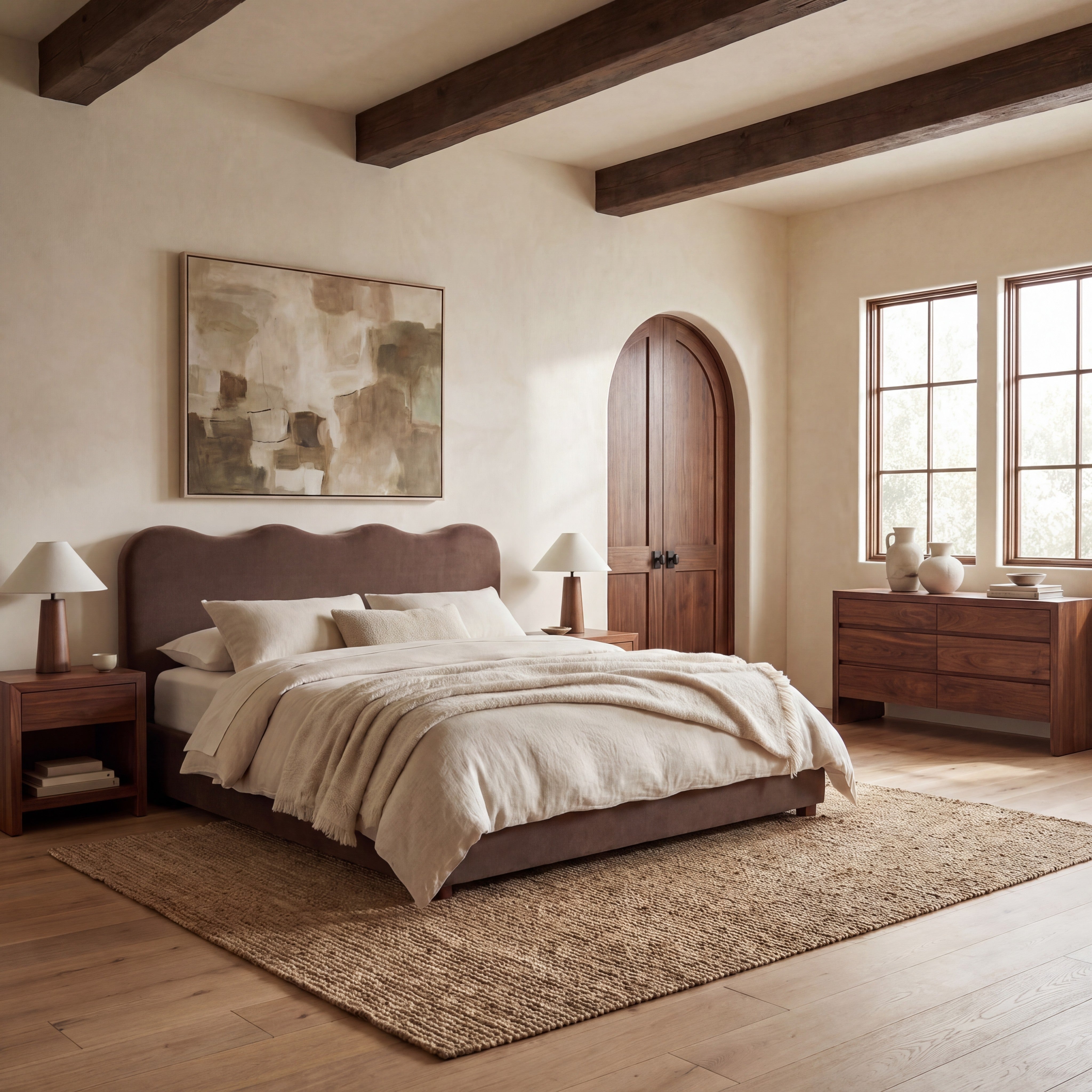 Bellabrynne Scalloped Bed – DARK BROWN