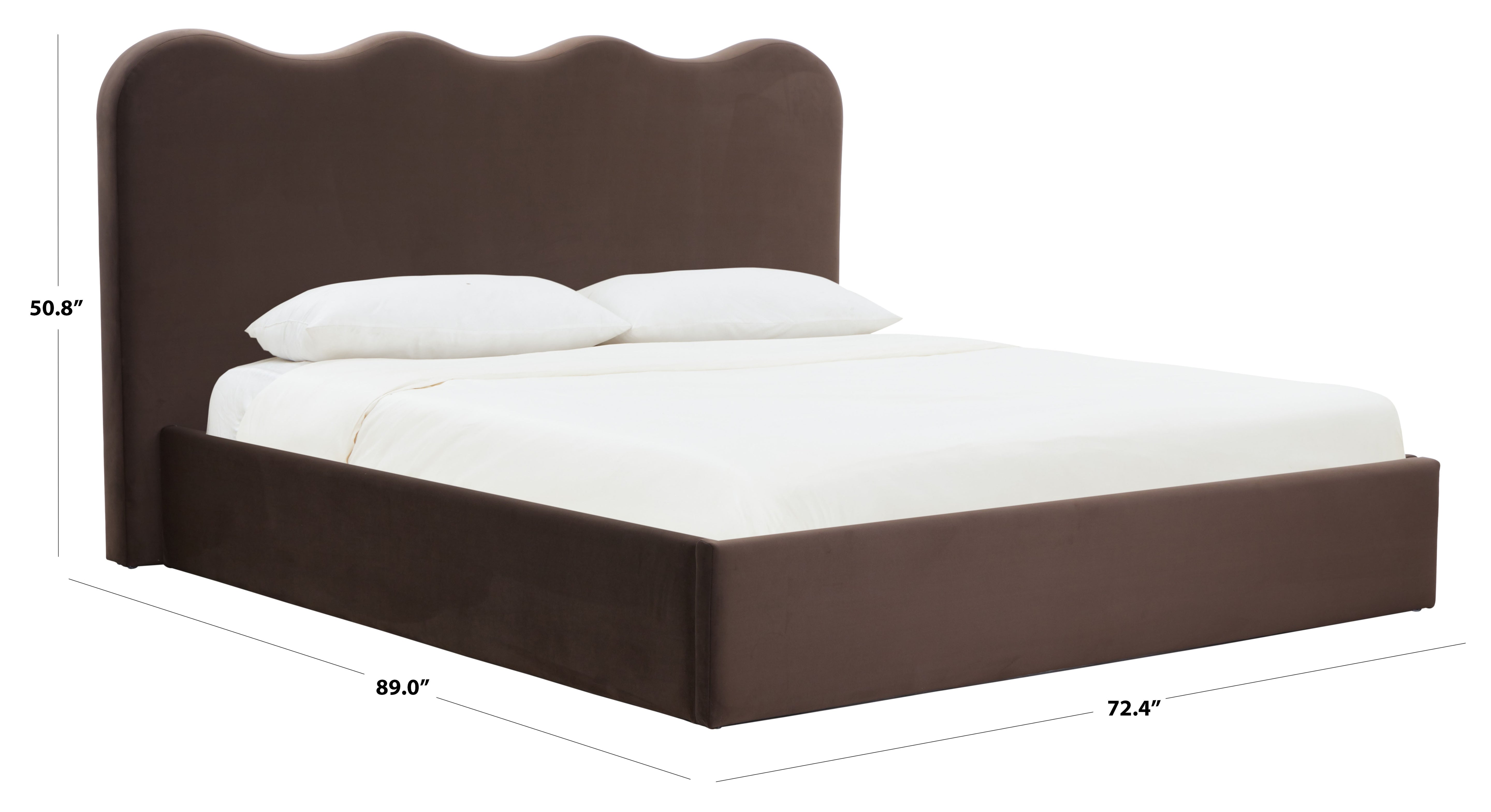 Bellabrynne Scalloped Bed – DARK BROWN