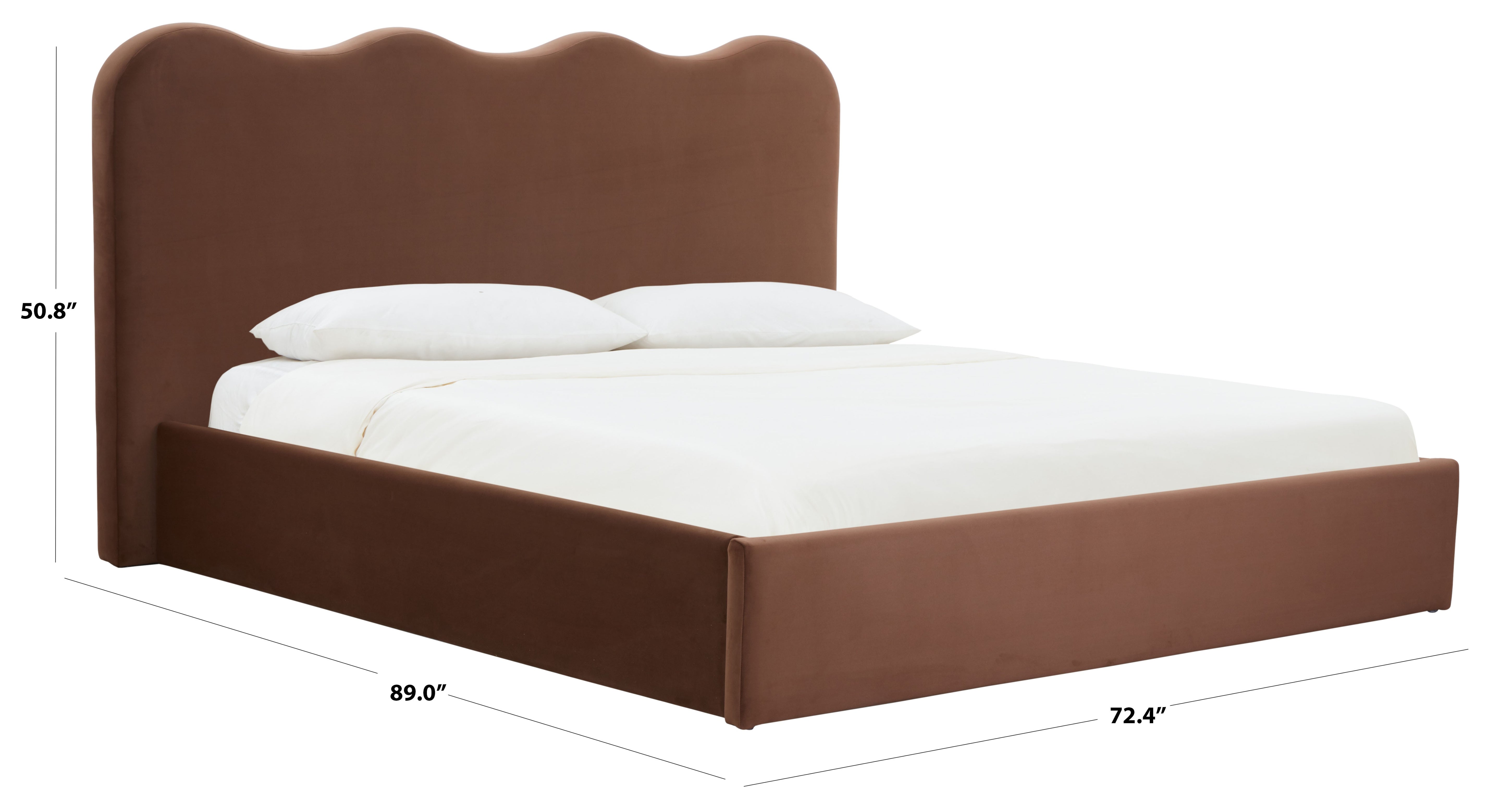 Bellabrynne Scalloped Bed – BROWN