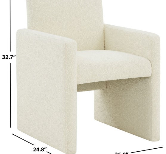 Safavieh Couture Maisey Linen Arm Chair - Ivory